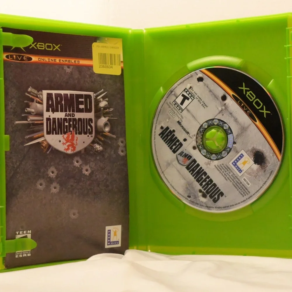 Armed and Dangerous Original Xbox Complete CIB Registration Card